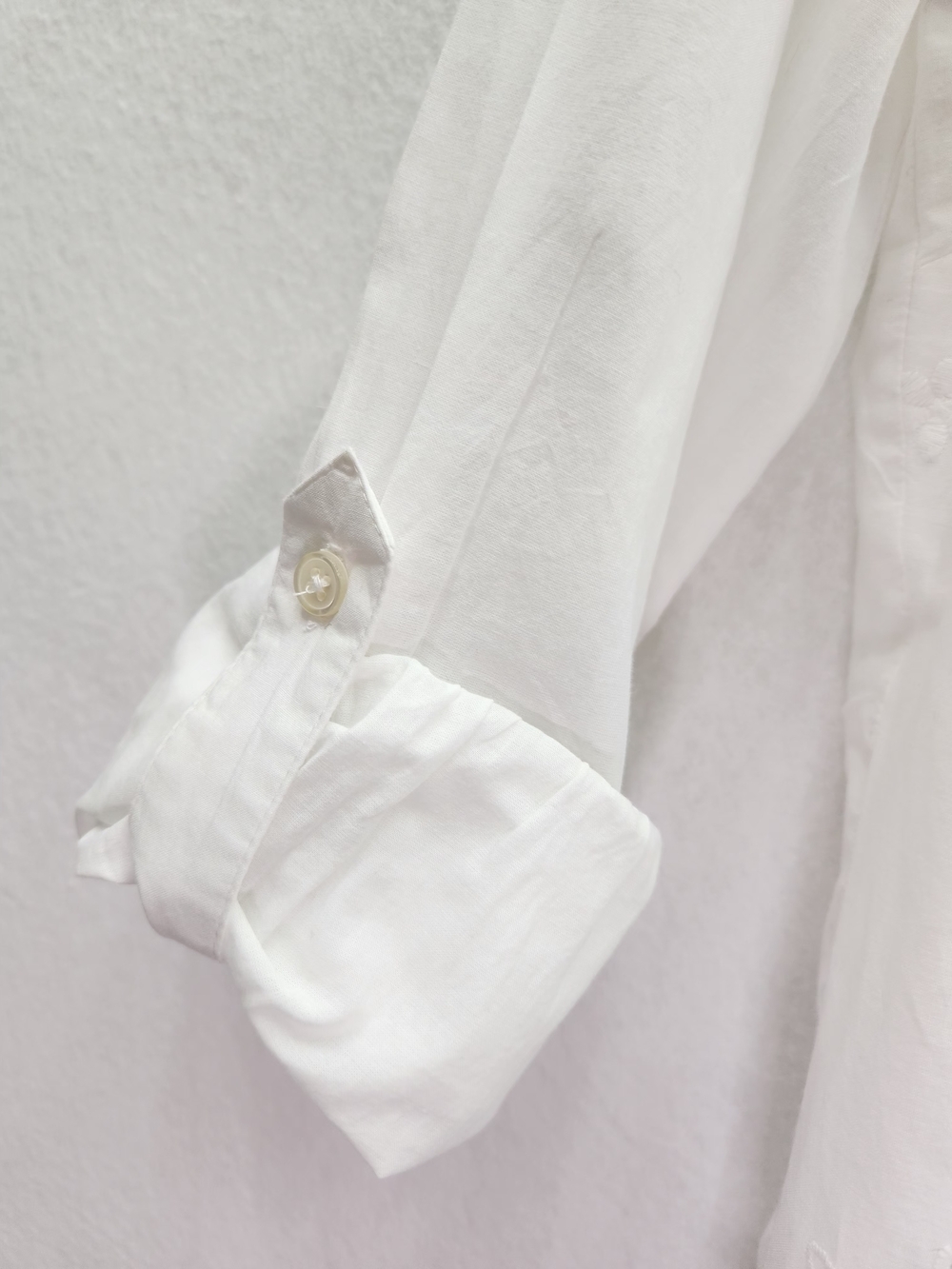 Women's White Eyelet Tunic Top - Lightweight Beach Shirt Size L 100% Cotton - Picture 6 of 13